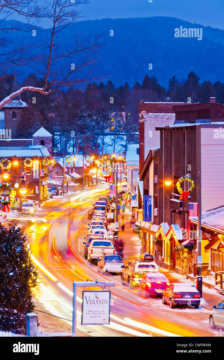 Main street lake placid new fotografías e imágenes de alta resolución