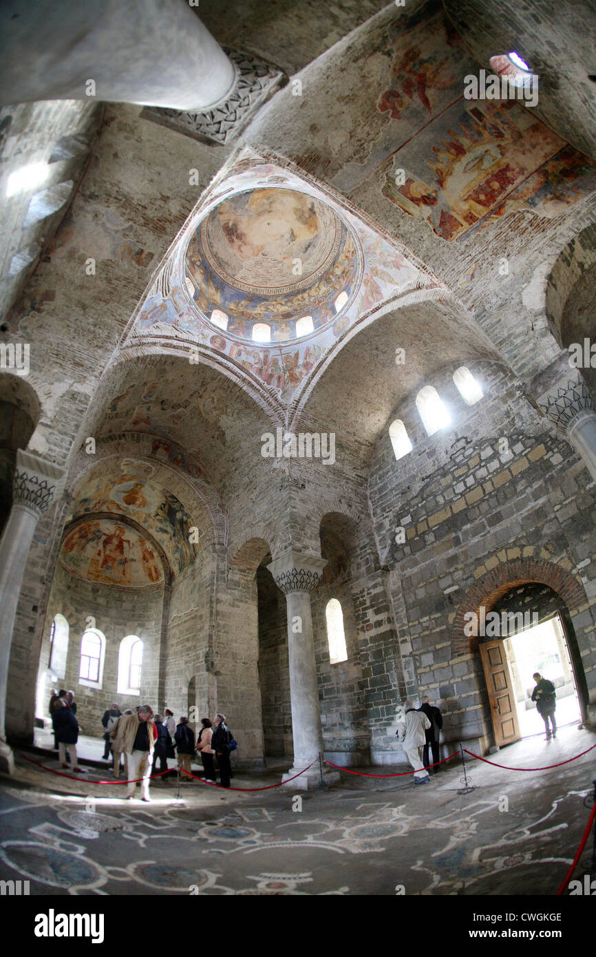 Trabzon, vista desde el interior de la Catedral de Santa Sofía Hagia Sophia Foto de stock