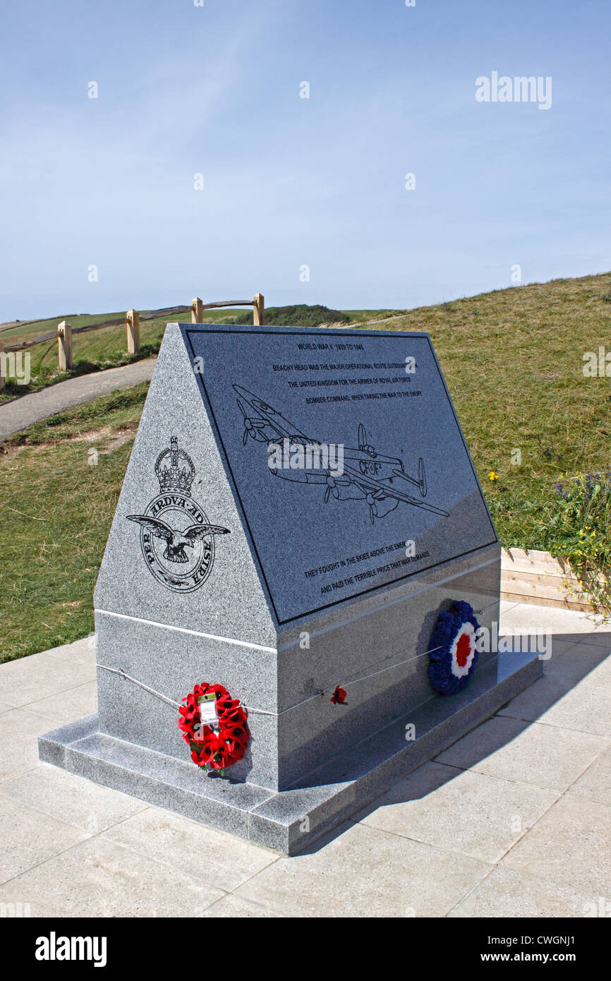 La RAF Bomber Command Memorial en Beachy Head. EAST SUSSEX, REINO UNIDO. Foto de stock