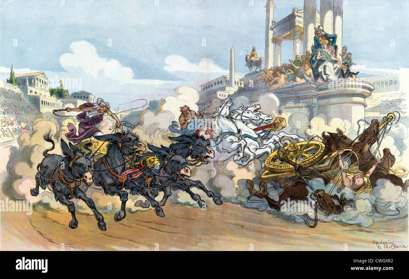 Chariot race ilustración Foto de stock