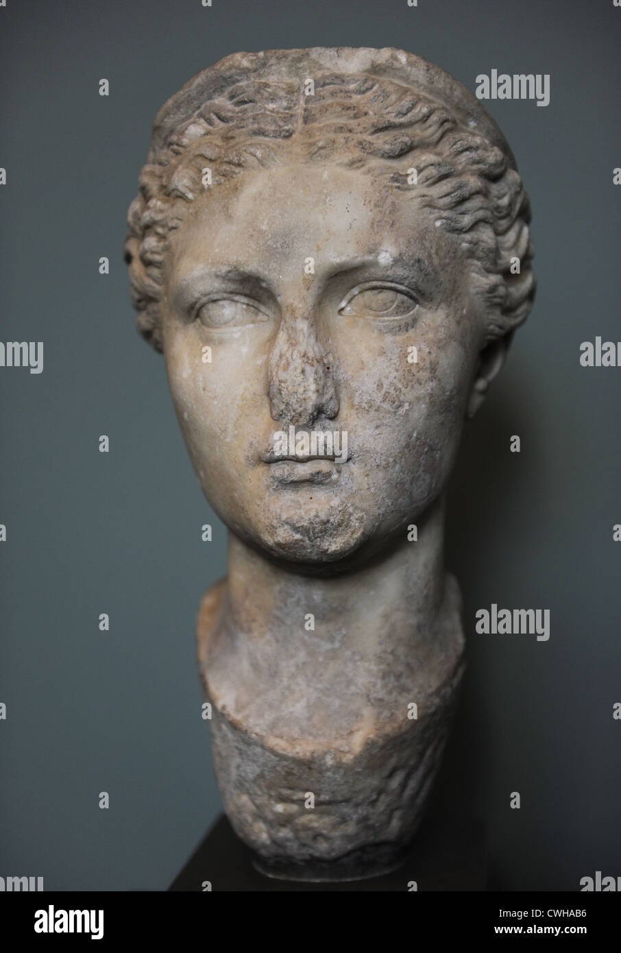 Vibia Sabina (83-136/137). Emperatriz romana, esposa de Adriano. Busto. Mármol. C. 117-138 D.C. de Ostia. Carlsberg Glyptotek Museum. Foto de stock