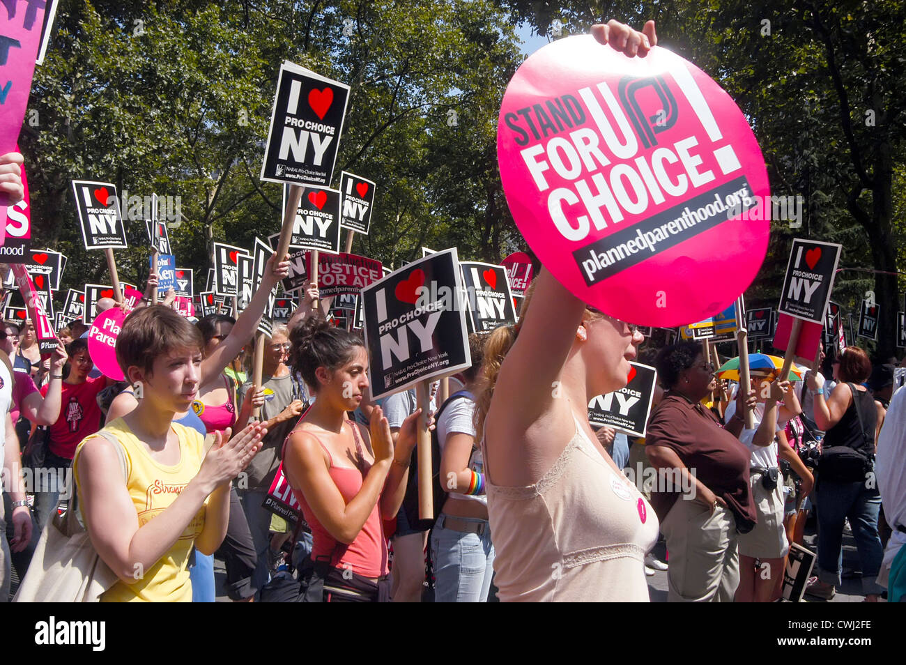 New York, NY - El aborto defensores de los derechos del rally en el Ayuntamiento Foto de stock
