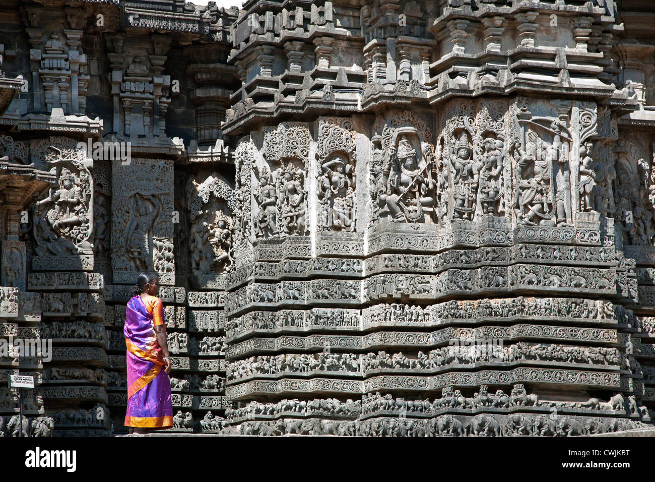 Hoysaleswara templo. Halebidu. Karnataka. La India Foto de stock