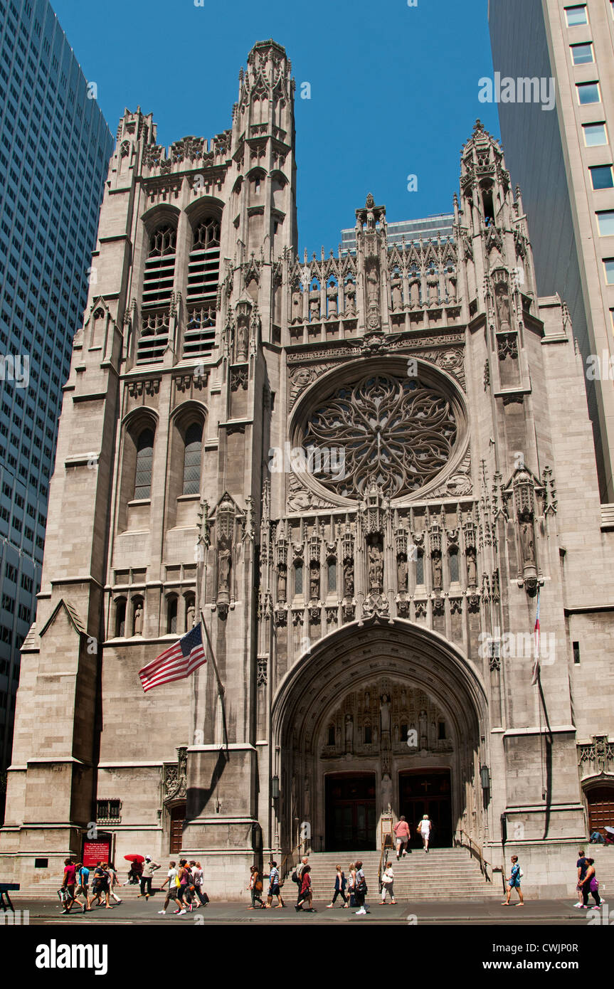Patricio St Patrick's Cathedral 5th Avenue en Nueva York Manhattan Foto de stock