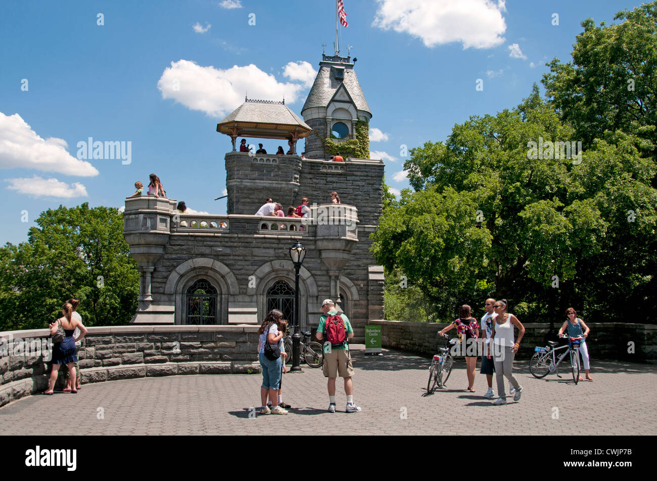 El Castillo de Belvedere es un edificio en el Parque Central de la ciudad de Nueva York Manhattan Estados Unidos Foto de stock
