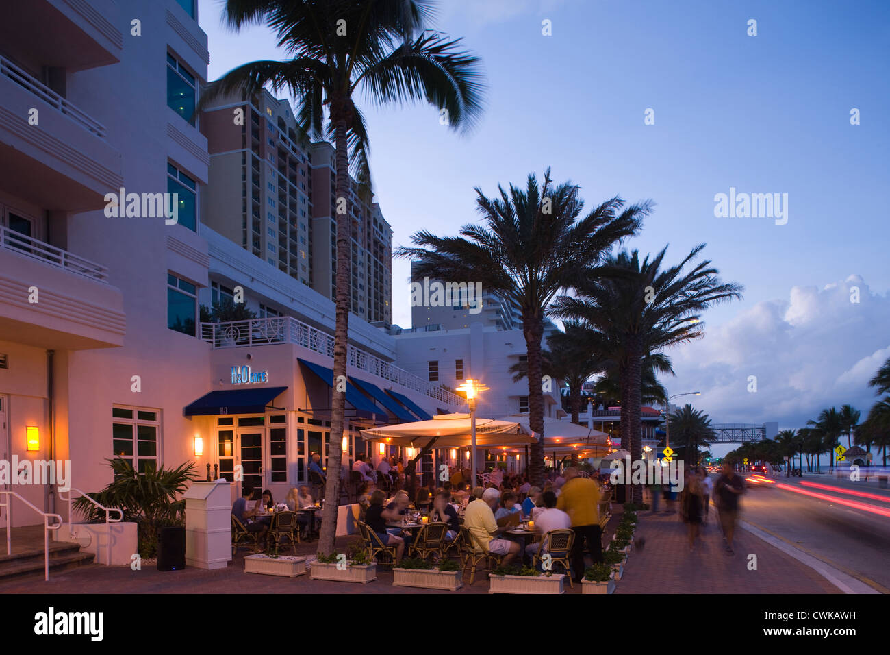 H2O CAFÉ EXTERIOR SEABREEZE Boulevard Fort Lauderdale Florida USA Foto de stock