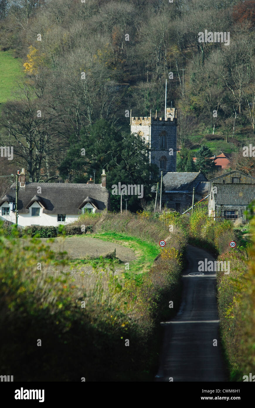 Una vista de Hilton, una aldea rural de Dorset UK Foto de stock