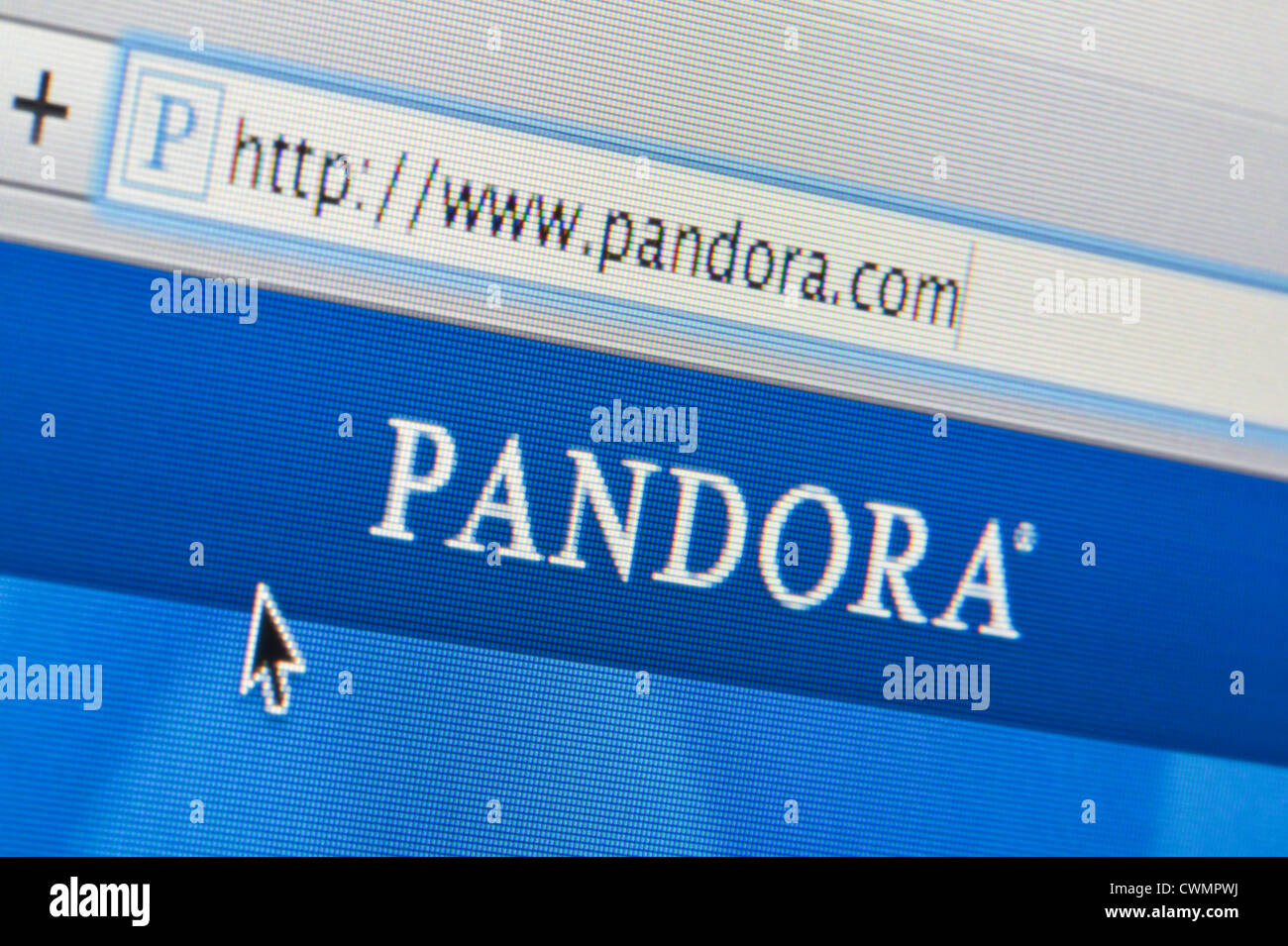 Pandora radio sitio web cursor de la pantalla fotografías e imágenes de  alta resolución - Alamy