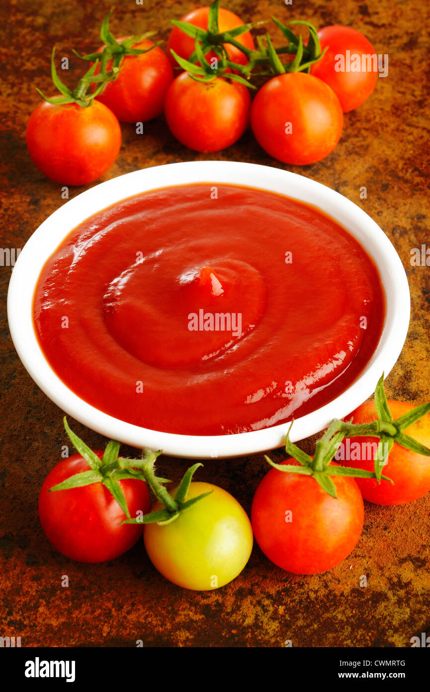 Salsa de tomate Foto de stock