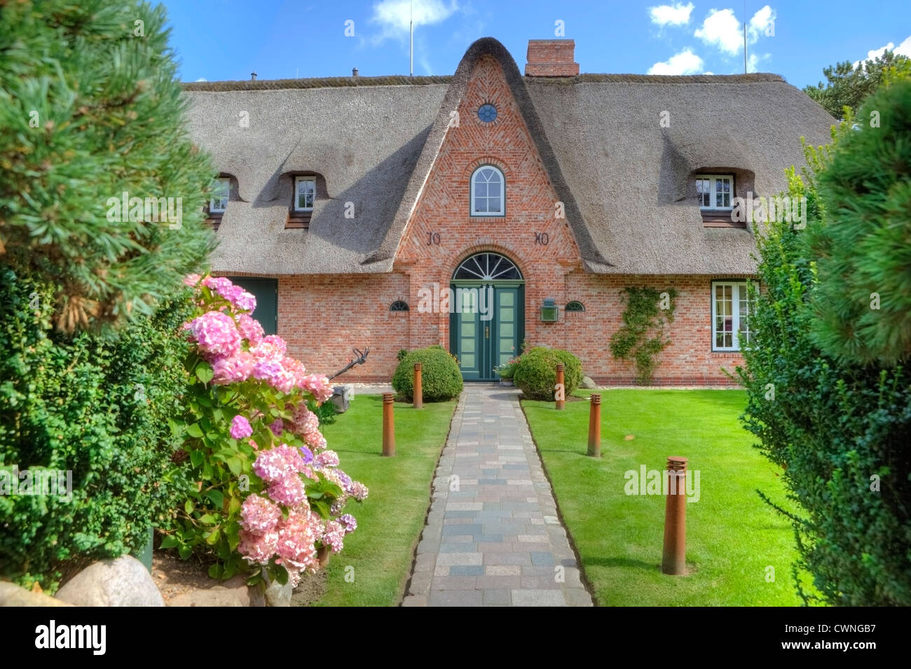 Casa de Frisia, Keitum, Sylt, Schleswig-Holstein, Alemania Foto de stock