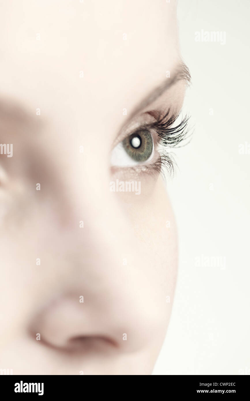 Los ojos de la mujer, más cerca Foto de stock