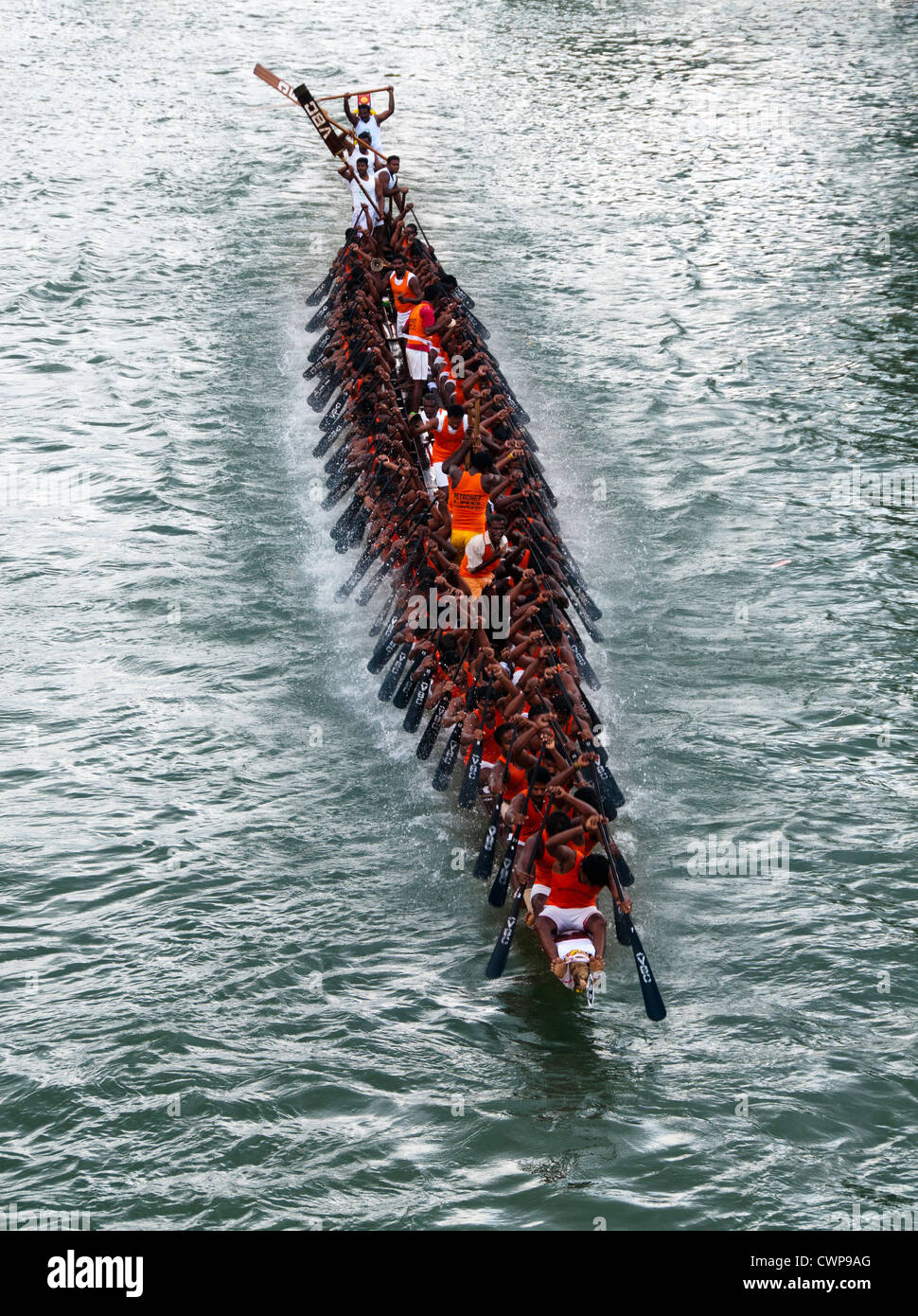 Snake Boat Race Durante Onam celebración en Alleppey, Alappuzha, Kerala Foto de stock