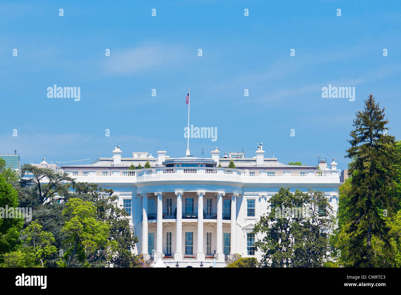 La Casa Blanca en Washington DC, la residencia del Presidente de los Estados Unidos. Foto de stock