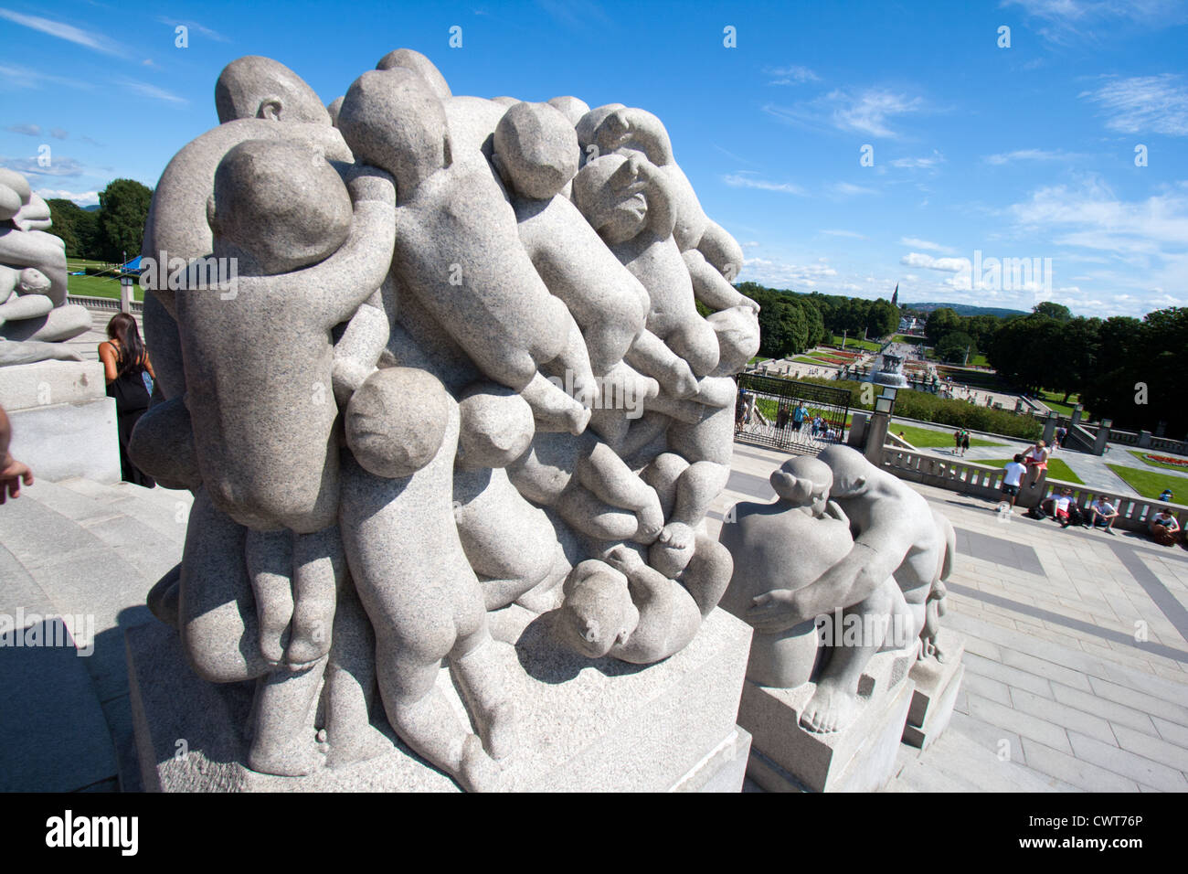 Parque de esculturas de Vigeland en Oslo, Noruega Foto de stock