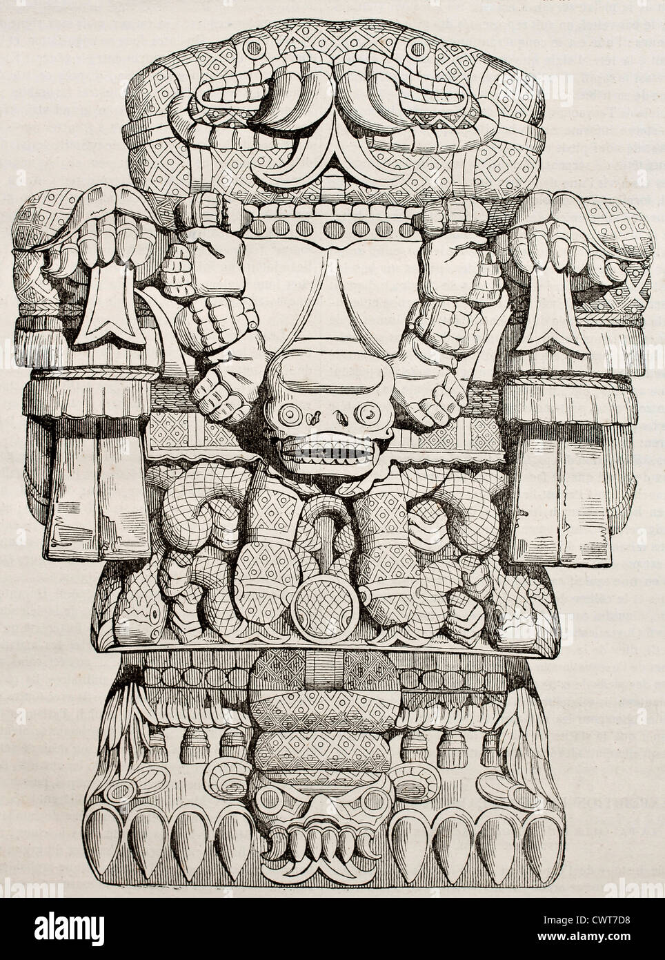 Teoyaomicqui, dios azteca de muertos alma perdida Foto de stock