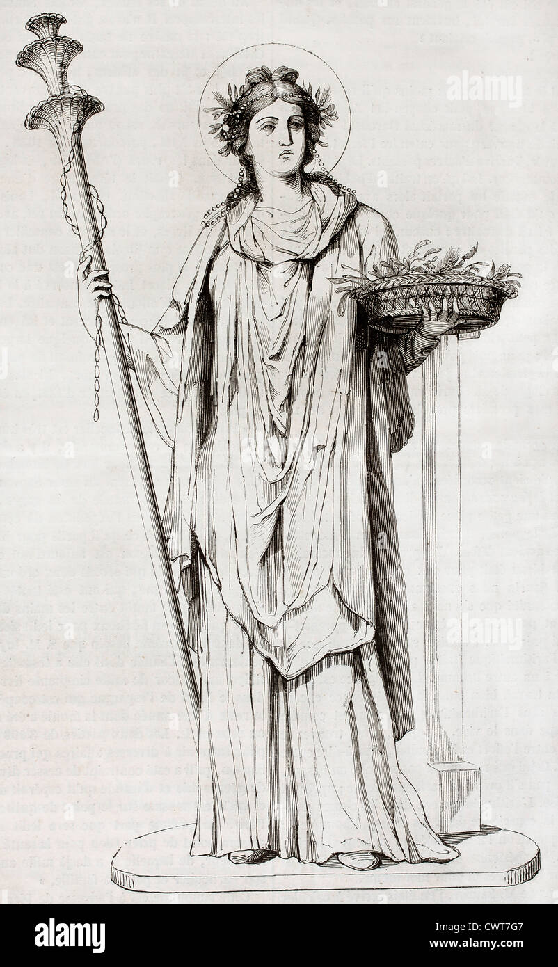 Ceres, la diosa romana de la agricultura Foto de stock