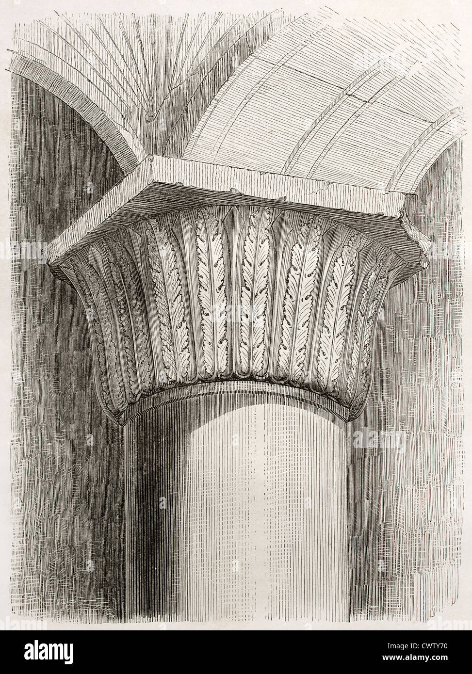 Salomon templo subterráneo pilar de stock - Alamy