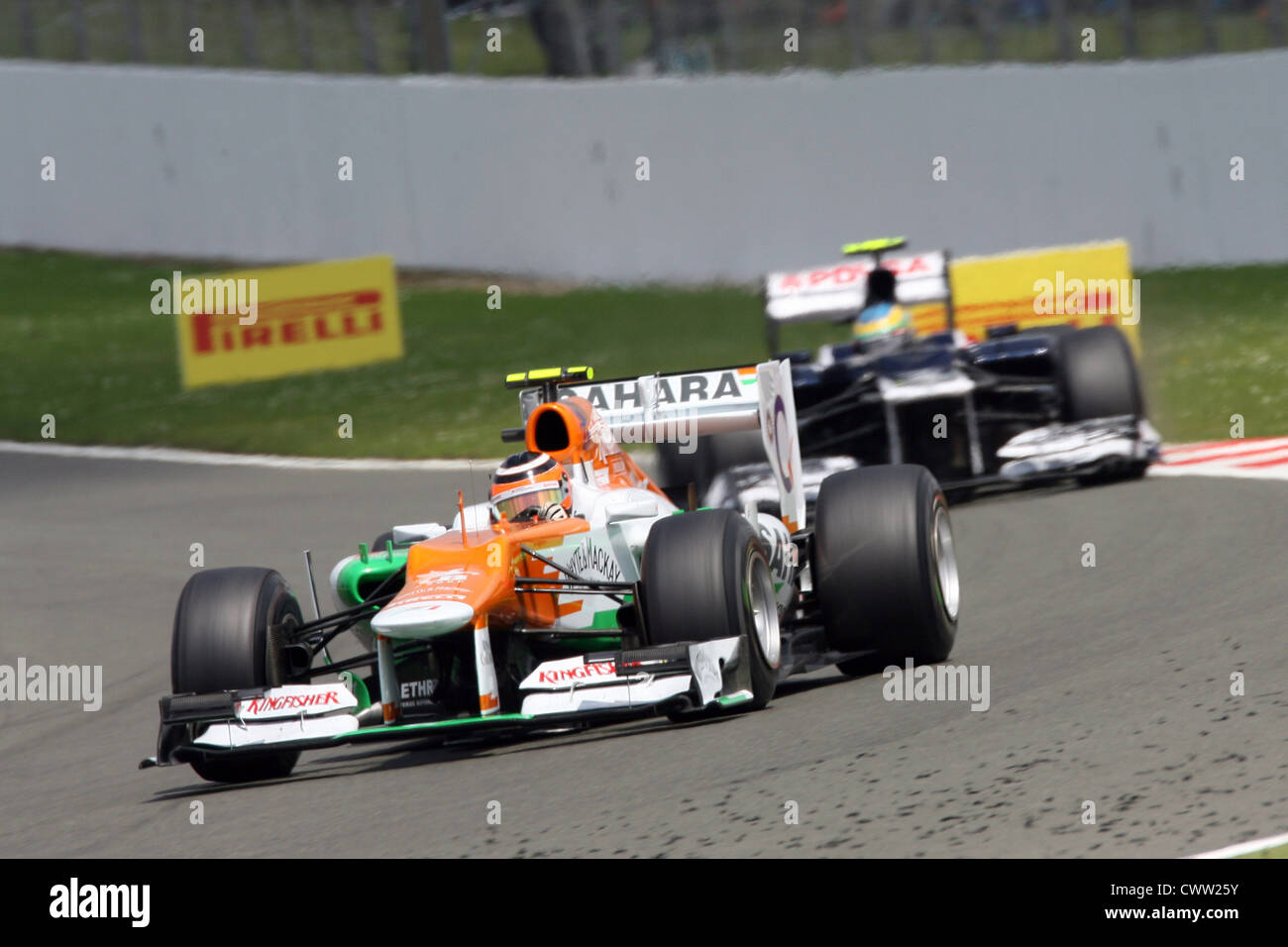Nico Hulkenberg (Force India F1) Gran Premio de Gran Bretaña en Silverstone, Reino Unido. Fórmula Uno, F1 Foto de stock