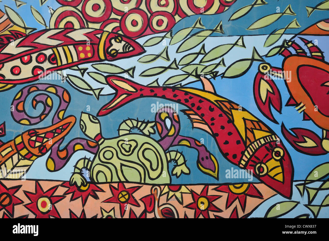 La pintura en la pared exterior de la Fairhope enriquecimiento