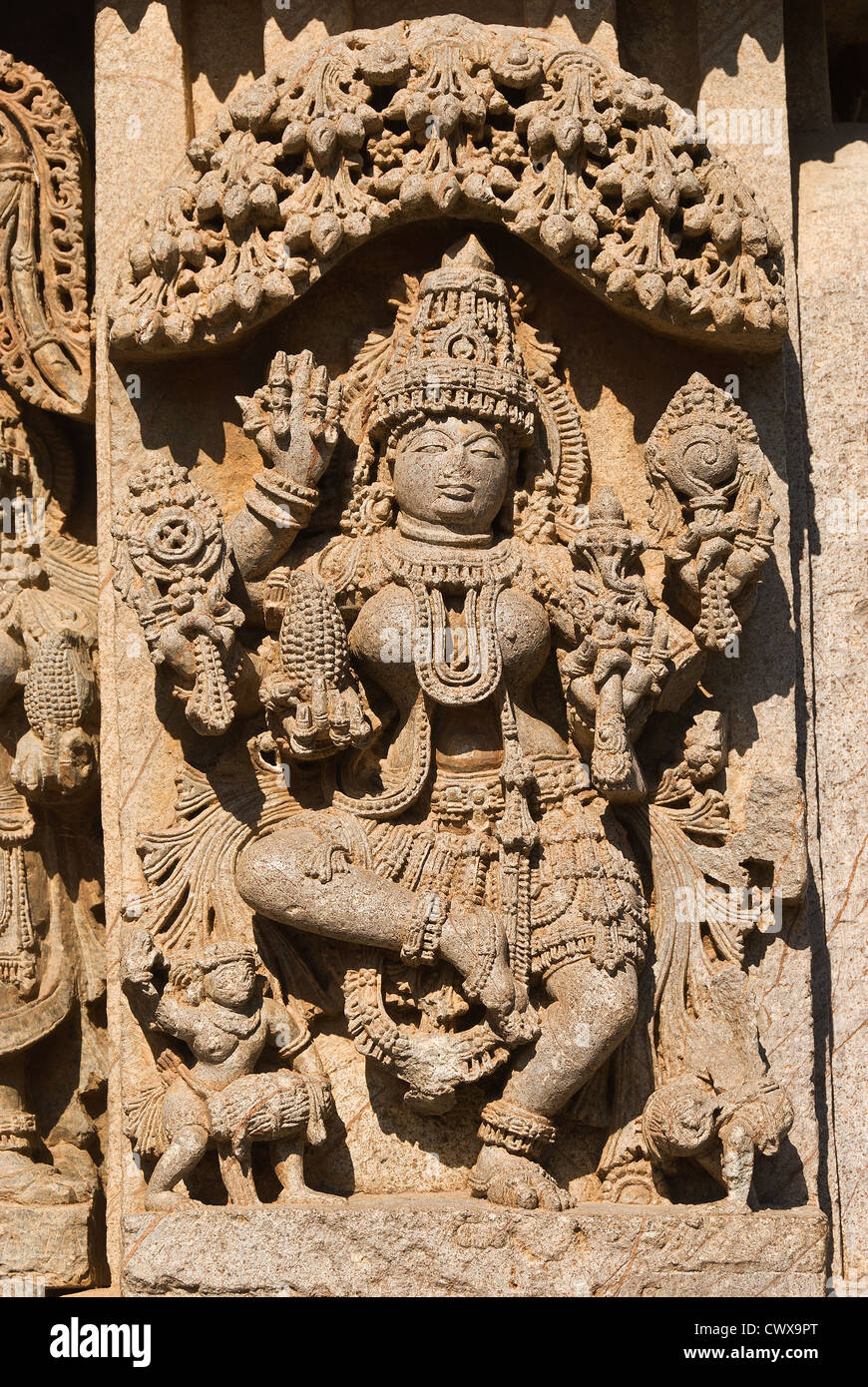 Elk201-2254v, Karnataka, India, Templo de Somnathpur Hoysala Keshava, tallado Foto de stock