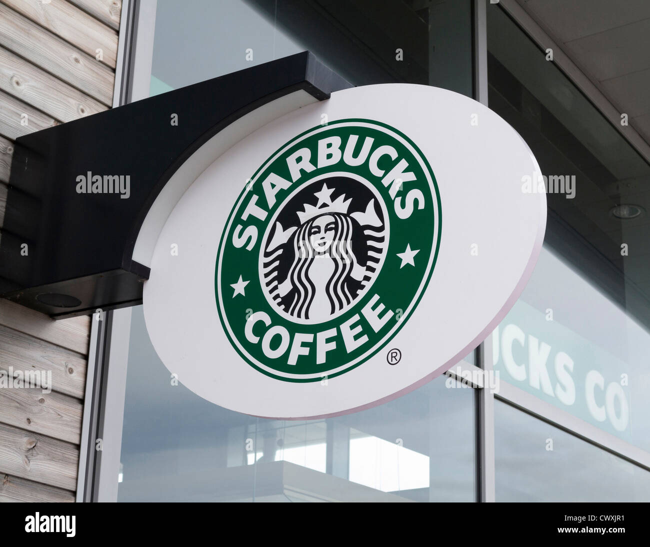 Signo de Starbucks logo Foto de stock