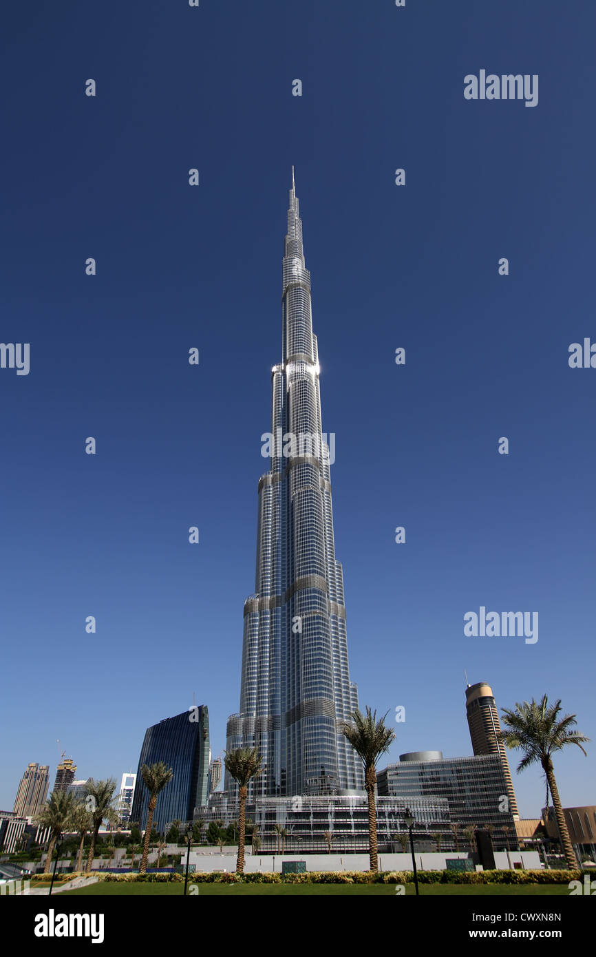 El Burj Khalifa en Dubai Foto de stock
