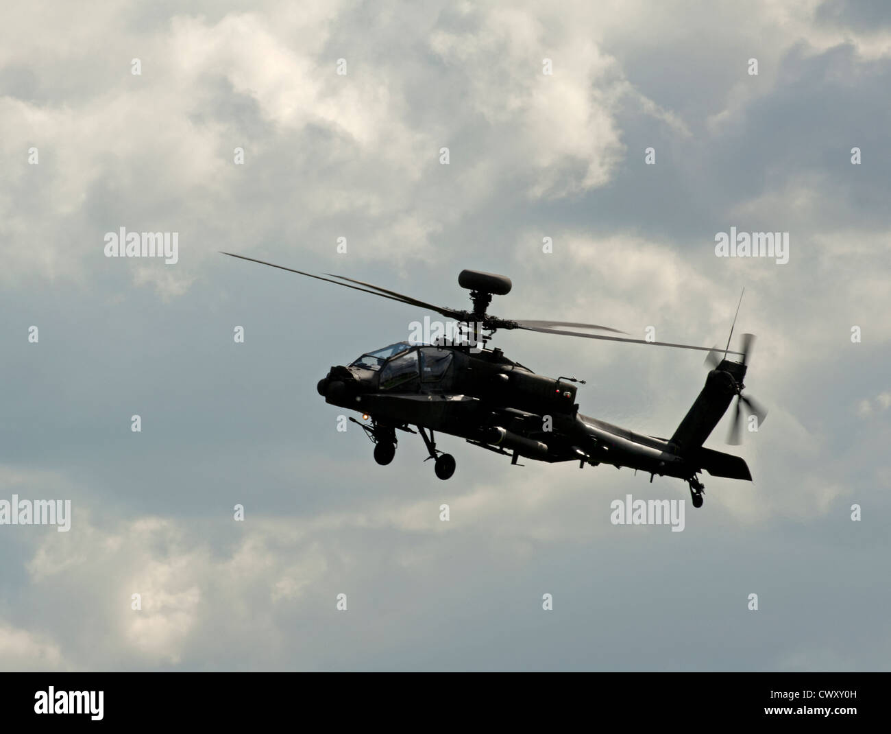Army Air Corps WAH-64 Apache AH1 un helicóptero militar en el Aeródromo de verde medio penique, Wolverhampton. Ocs 8362 Foto de stock