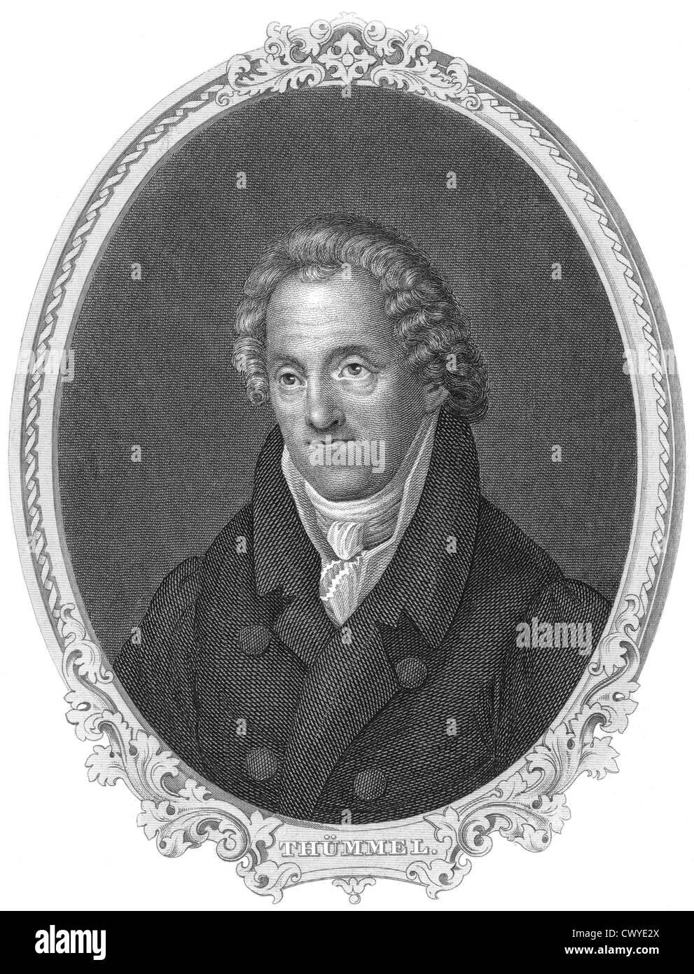 Moritz August von Thuemmel, 1738 - 1817, un escritor alemán Foto de stock