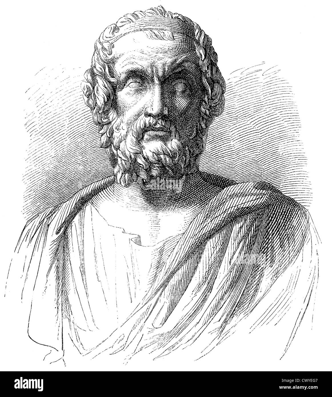 Homero, poeta de la antigüedad, autor de la Ilíada y la Odisea Fotografía  de stock - Alamy
