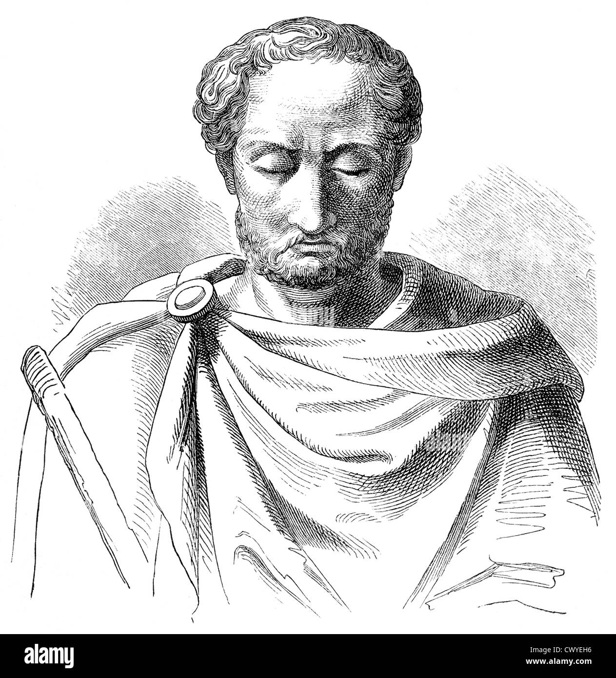 General Del Emperador Romano Justiniano Imágenes de stock en blanco y