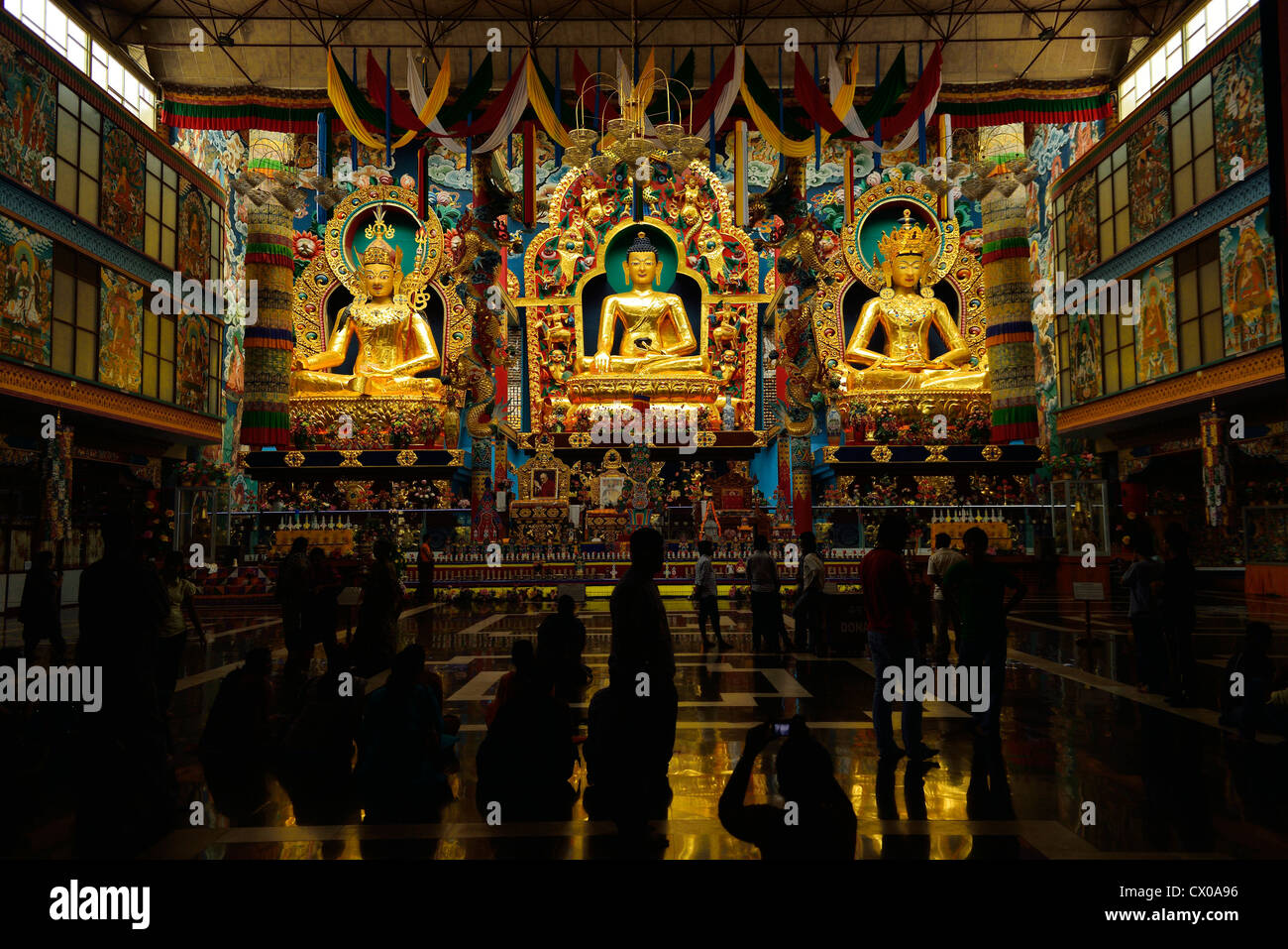 Tibetian monasterio en Karnataka, India Foto de stock