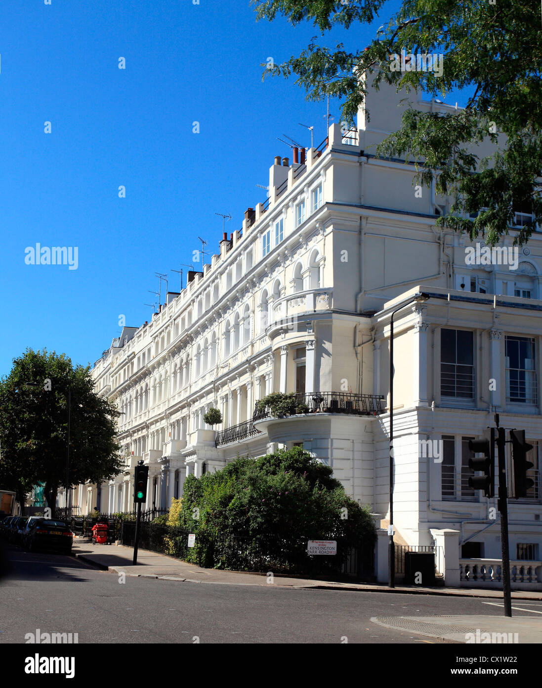 Casas en Notting Hill, Londres W11 Foto de stock