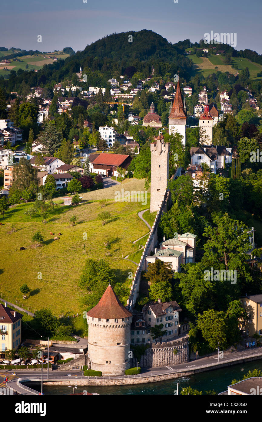Vista de Lucerna Foto de stock