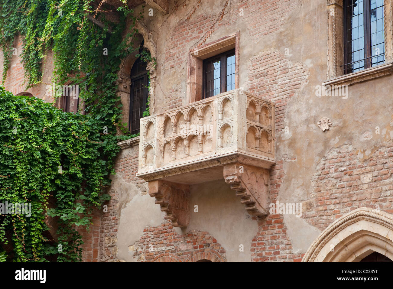 Italia, Toscana, Verona - balcón de Romeo y Julieta. Foto de stock