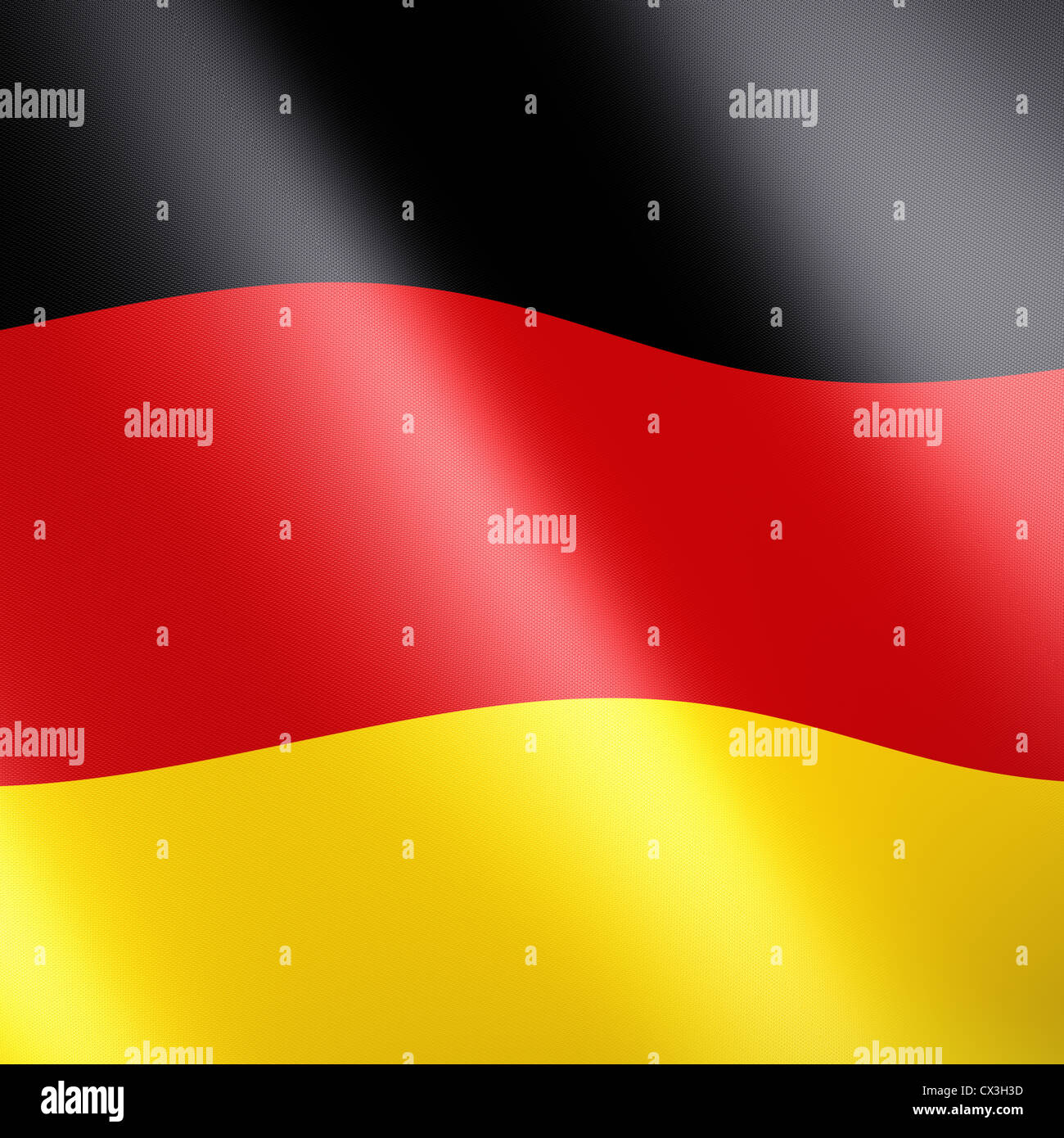 Deutsche oder Deutschland Fahne / Flagge - pabellón de la República Federal de Alemania Foto de stock
