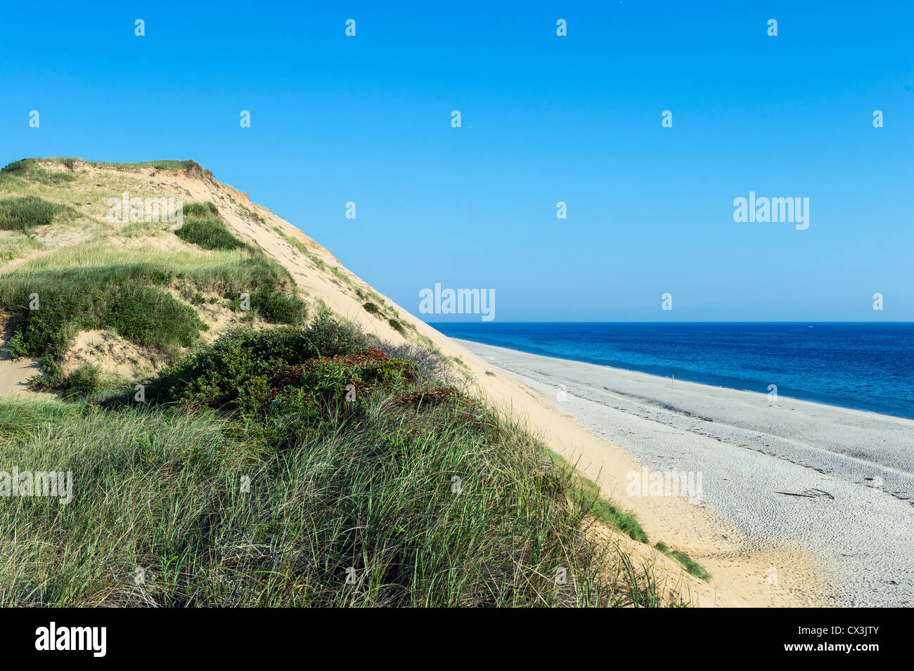 Larga Playa Rincón, Truro, Cape Cod, Massachusetts, EE.UU. Foto de stock