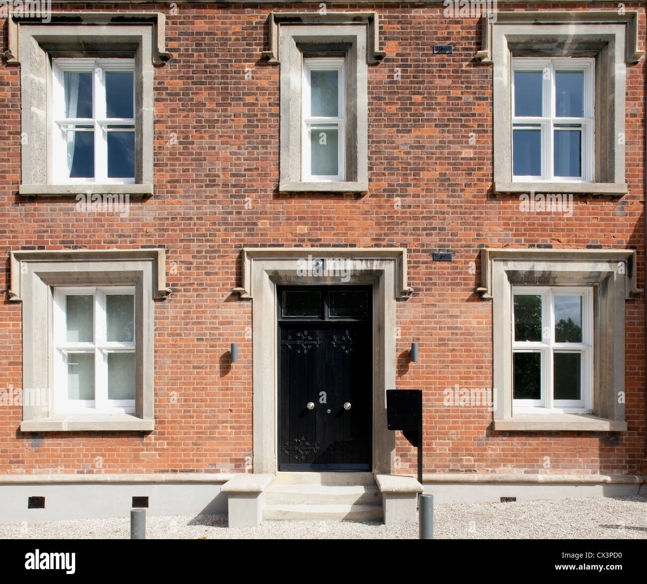 Real Academia Militar, Londres, Reino Unido. Arquitecto: John McAslan & Partners, 2012. Vista de la parte renovada de la academia. Foto de stock