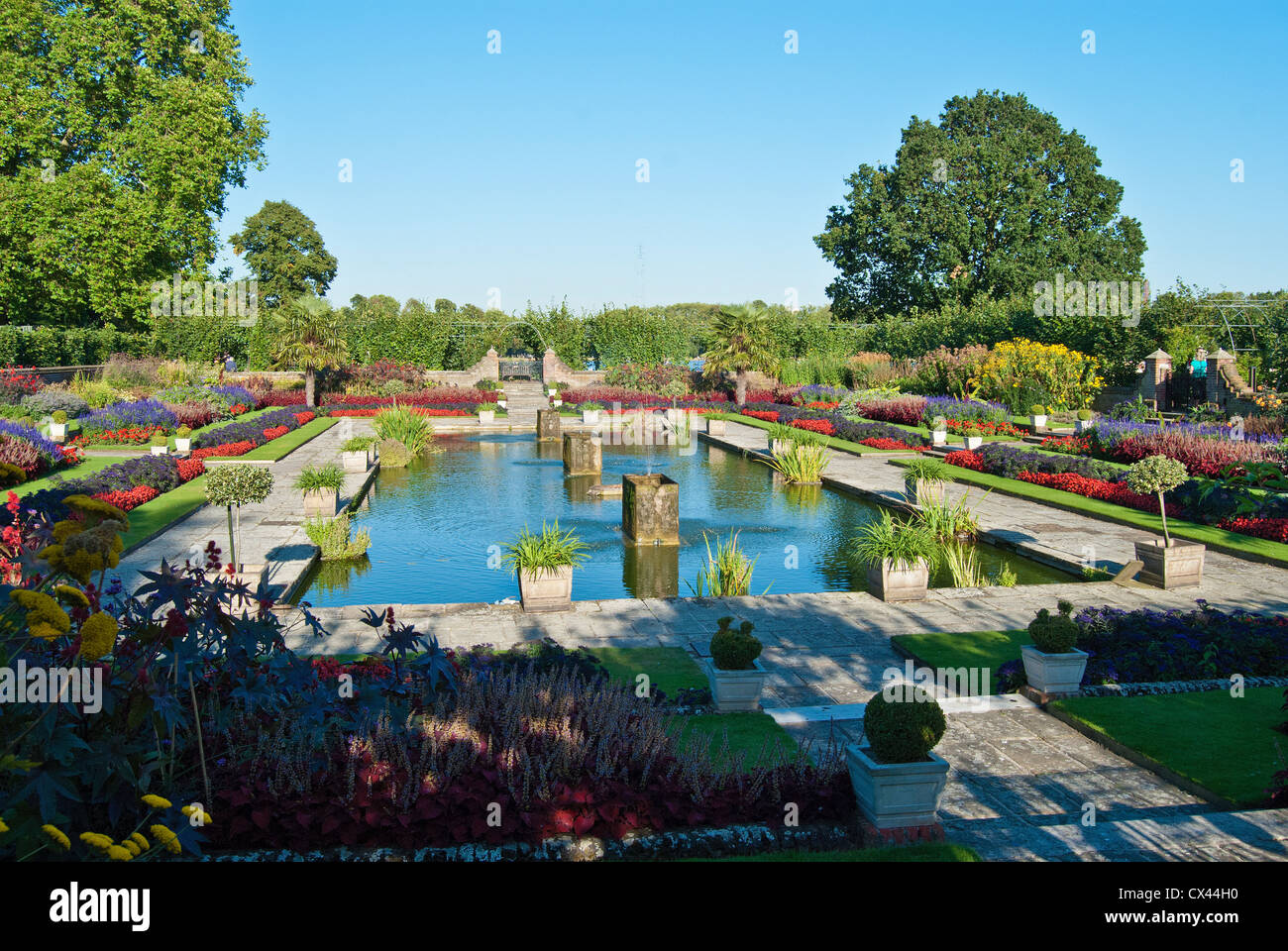 El Sunken Garden, Kensington Palace Foto de stock