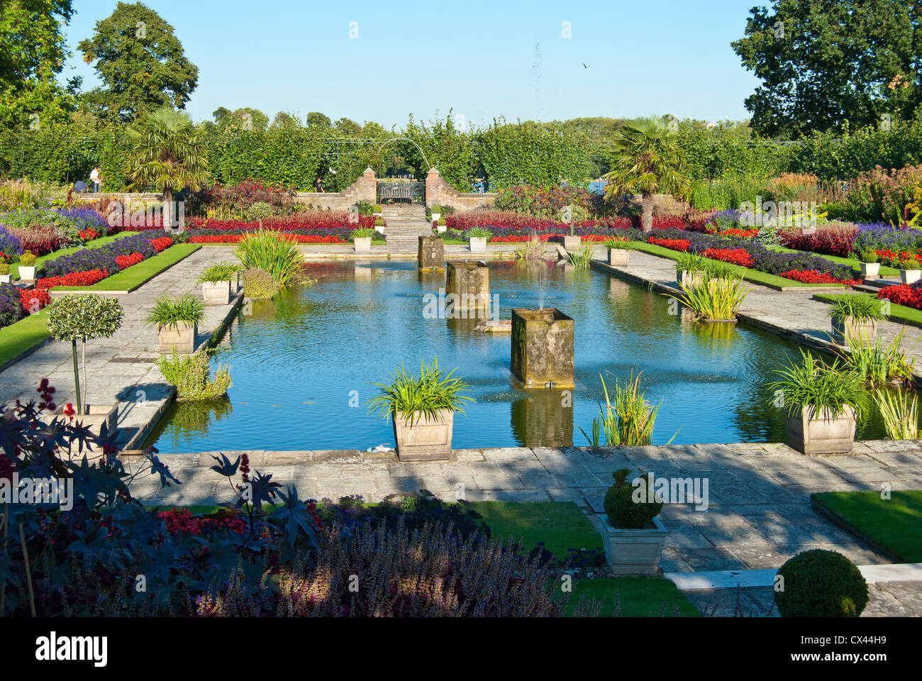 El Sunken Garden, Kensington Palace Foto de stock