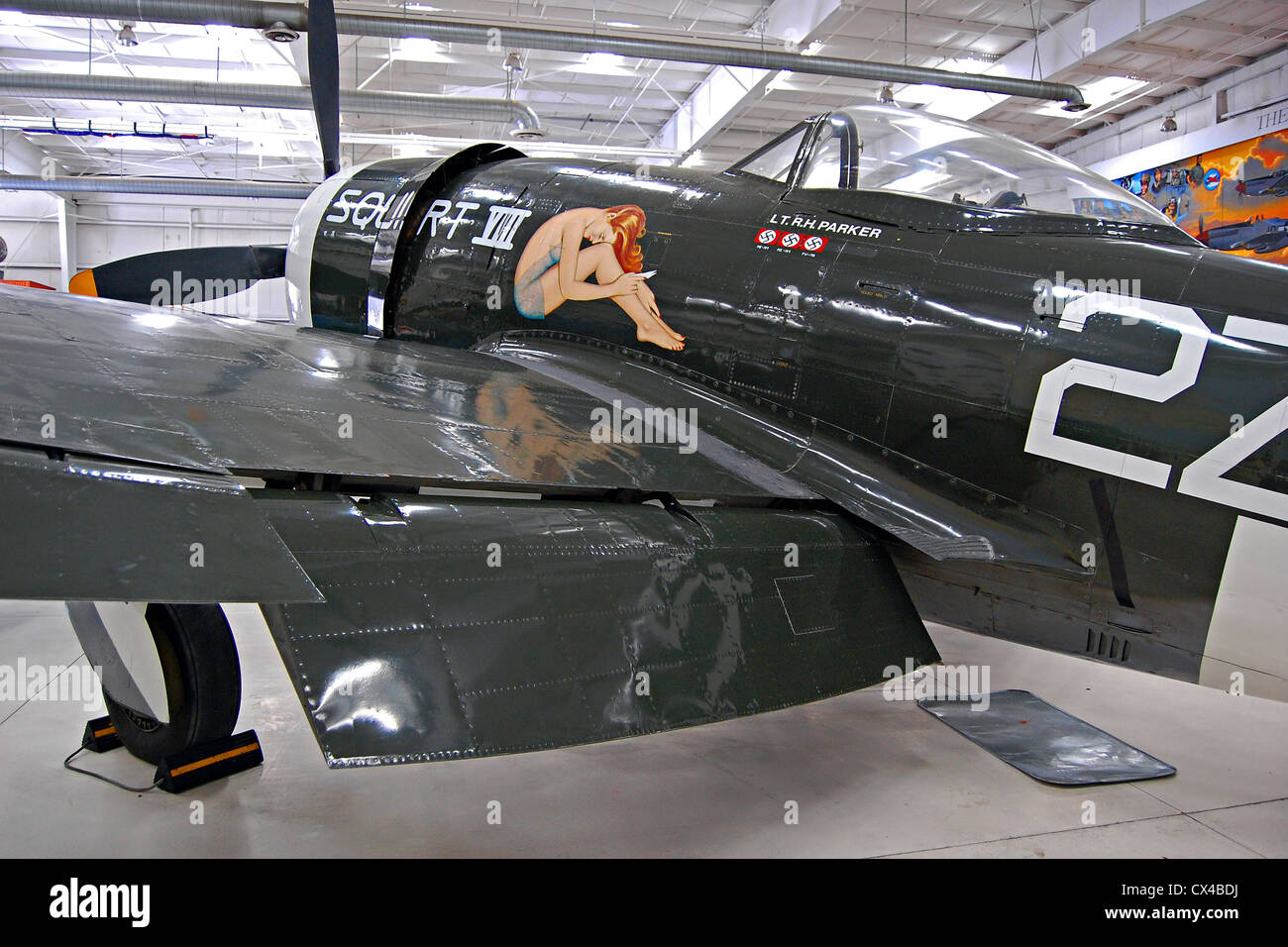 P-47 Thunderbolt Palm Springs Air Museum Foto de stock