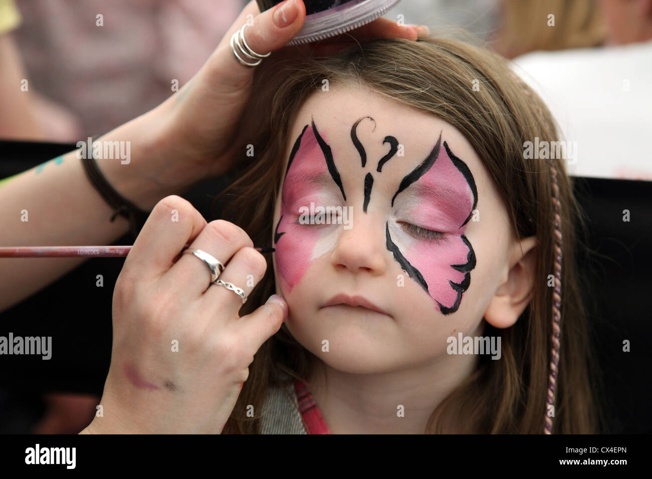 Pintura de cara a la Oyster Festival Internacional de Hillsborough Foto de stock