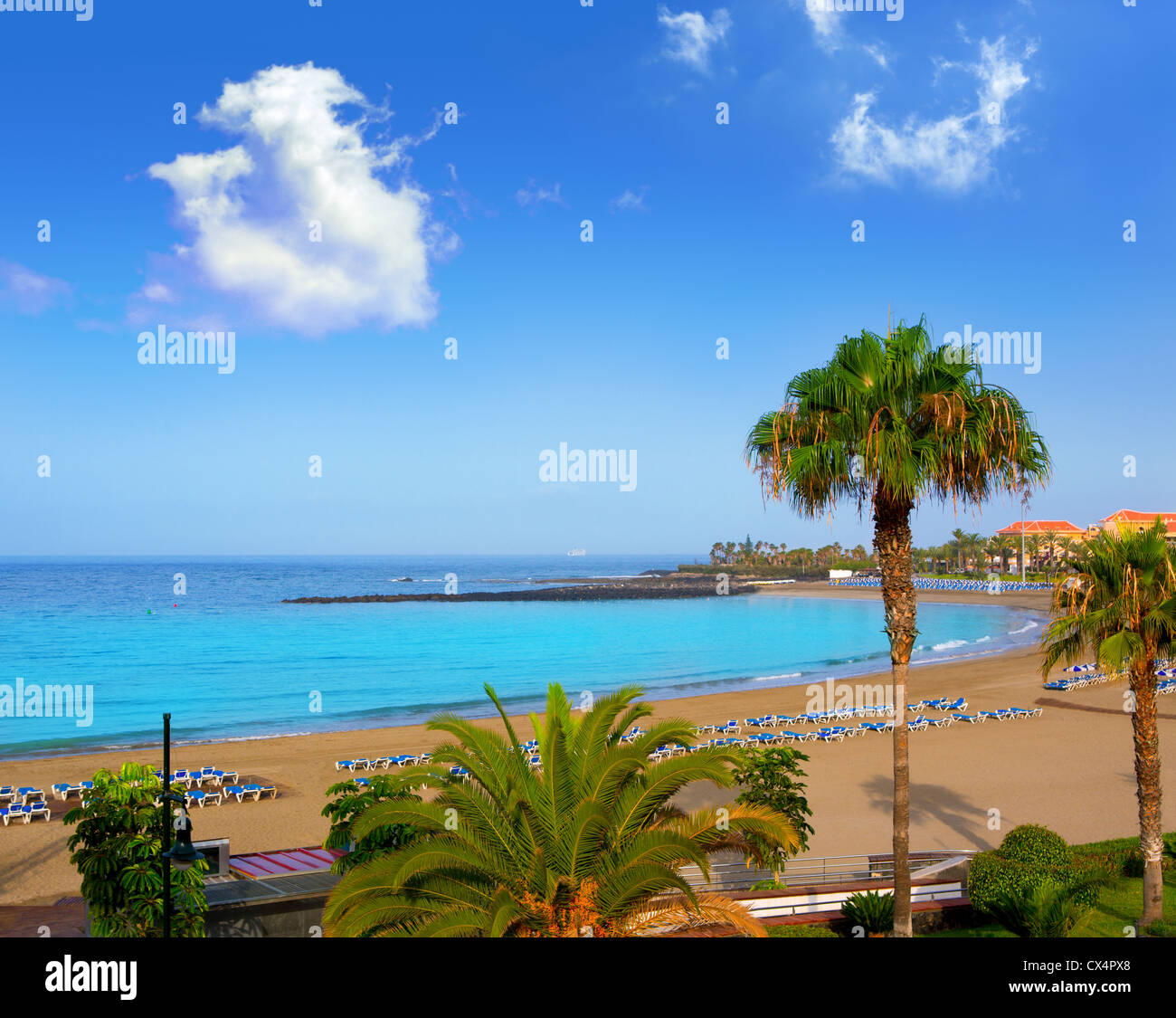 Playa de las vistas Arona costa Adeje en el sur de Tenerife en las Islas  Canarias Fotografía de stock - Alamy