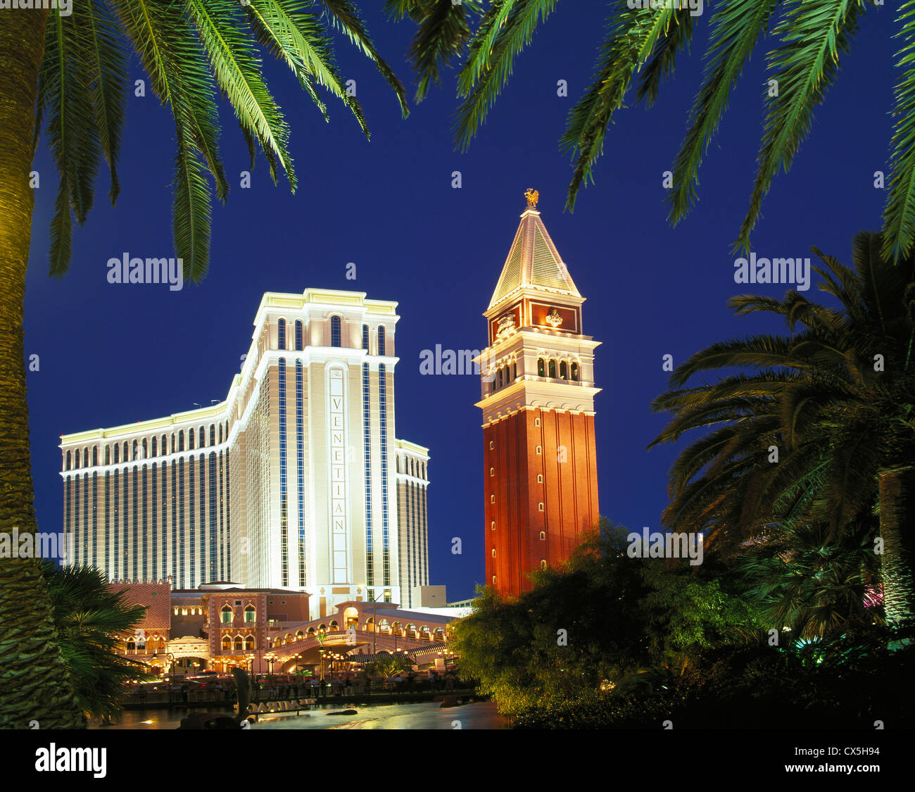El Venetian Hotel y Casino, Las Vegas, Nevada, EE.UU. Foto de stock