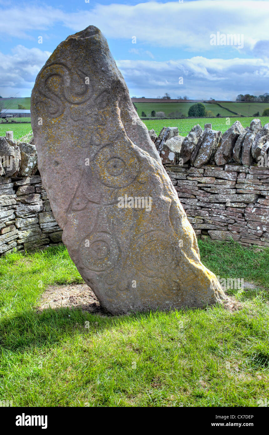 Pictish piedra tallada, Aberlemno, Angus, Escocia, Reino Unido Foto de stock