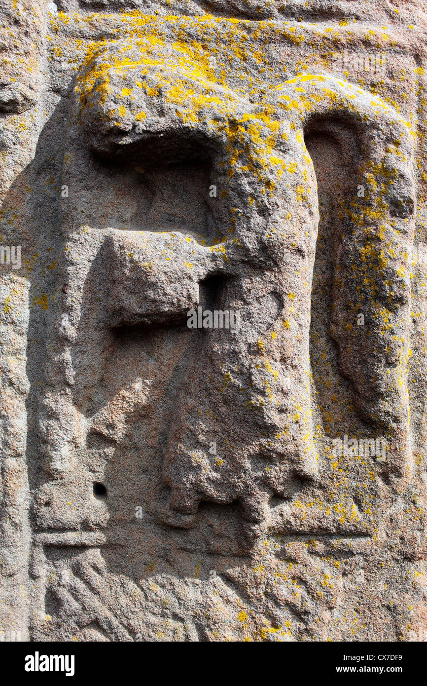 Pictish piedra tallada, Aberlemno, Angus, Escocia, Reino Unido Foto de stock