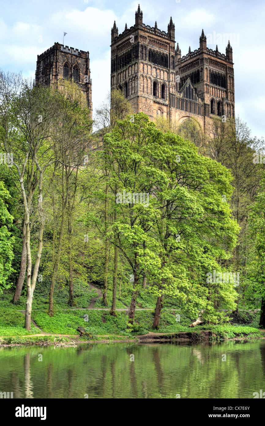 La catedral de Durham, Durham, al Noreste de Inglaterra, Reino Unido. Foto de stock