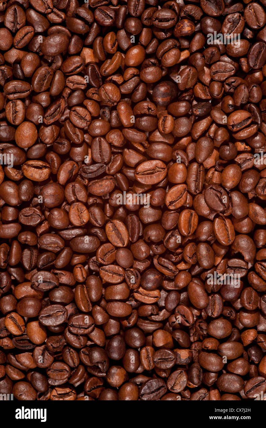 Los granos de café, alimentos de textura de fondo Foto de stock