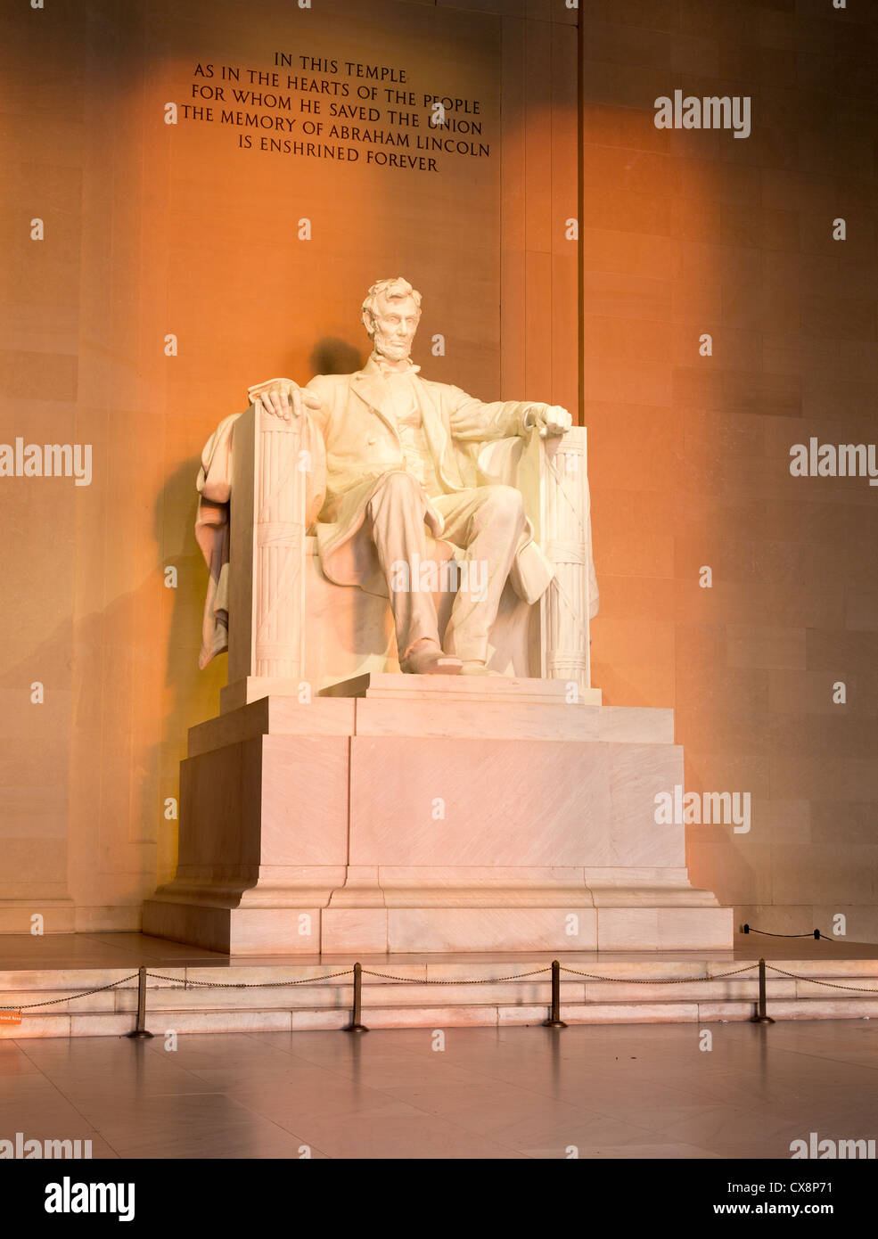 El Lincoln Memorial, Washington DC al amanecer. Foto de stock