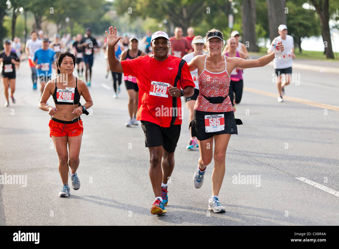 Corredores de maratón - EE.UU. Foto de stock