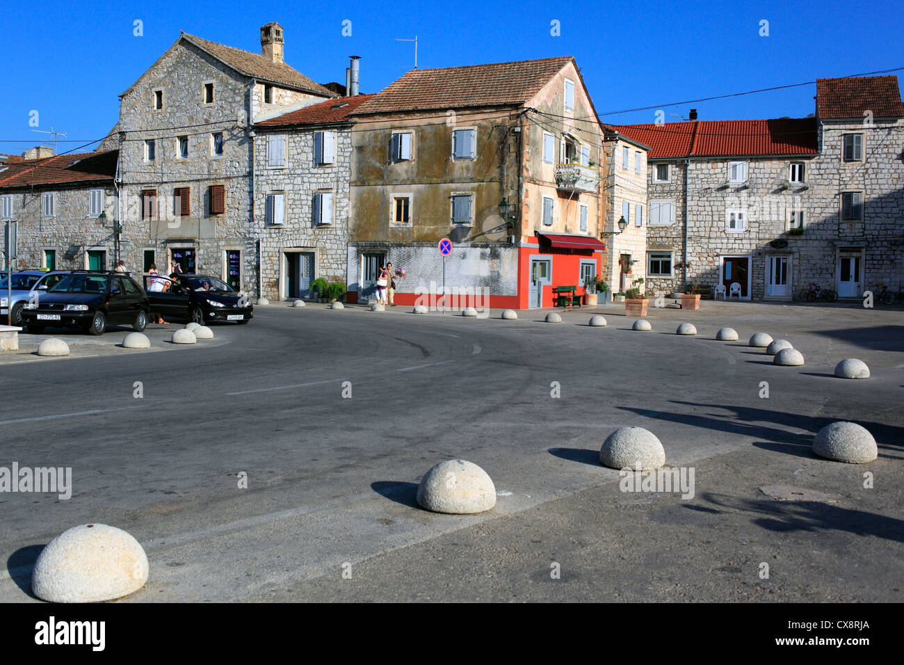 Stari Grad, Isla de Hvar, la costa Dálmata, Croacia Foto de stock